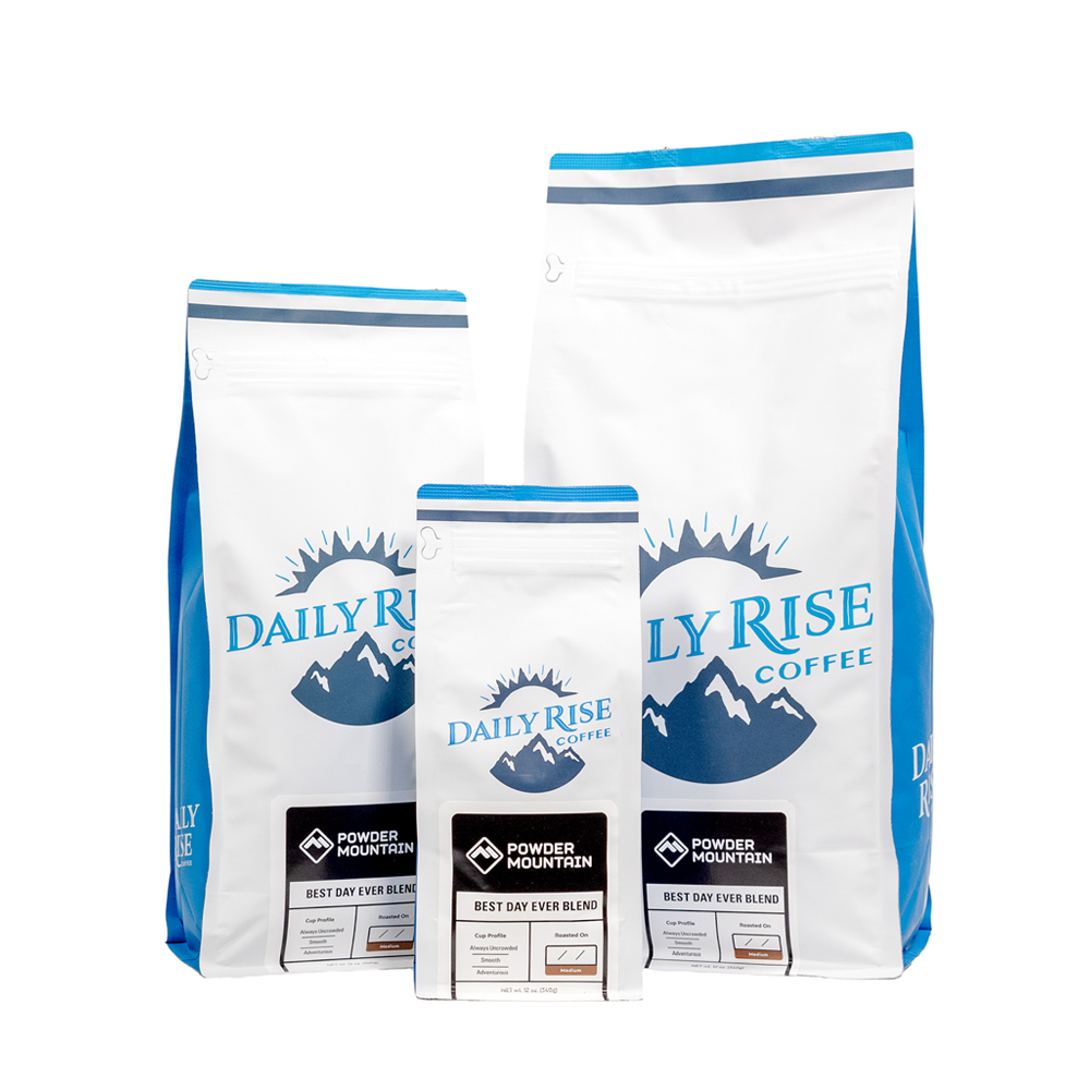 Powder Mountain Coffee - Sizes - Daily Rise Coffee