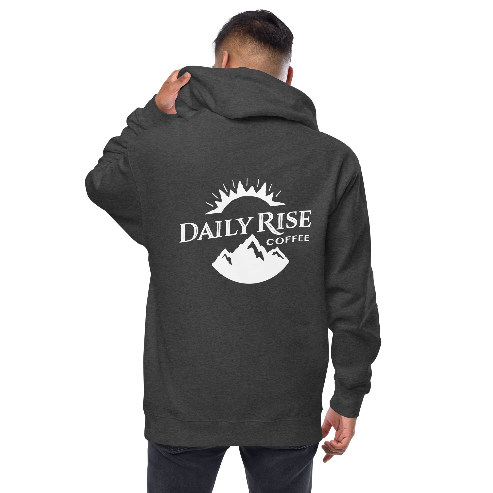 Unisex fleece zip up hoodie