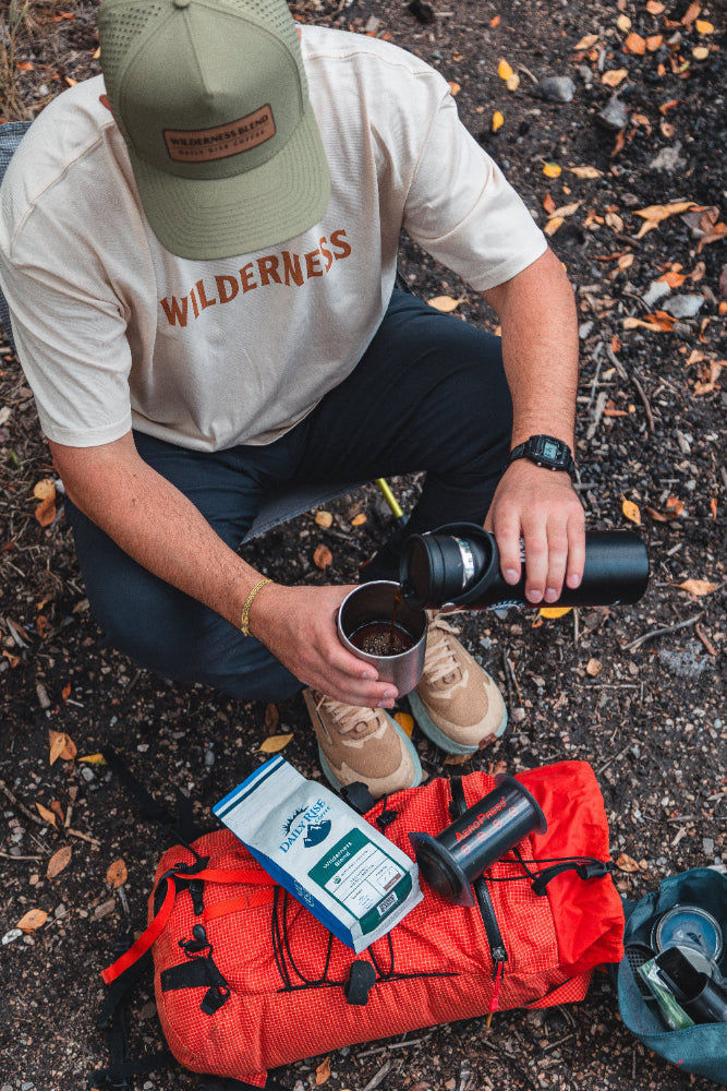 Wilderness Tee + AeroPress Coffee